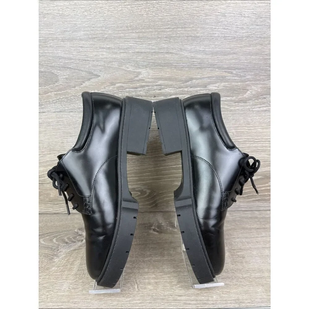 Coach Lyla Platforms Derby Oxford Women’s Sz 9.5B/EU 40 Black Leather Shoes